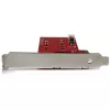 StarTech.com 2x M.2 SATA SSD valdiklio plokštė - PCIe, M.2, pilno aukščio / žemo profilio, PCI 2.0, raudona, CE, FCC, TAA