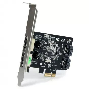 StarTech.com 2 prievadų PCI Express SATA 6 Gbps eSATA valdiklio plokštė – dviejų prievadų PCIe SATA III plokštė – 2 vidiniai / 2 išoriniai