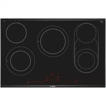 Bosch Serie 8 PKM875DP1D kaitlentė juoda, nerūdijantis plienas, įmontuojama keraminė kaitlentė 5 zonos