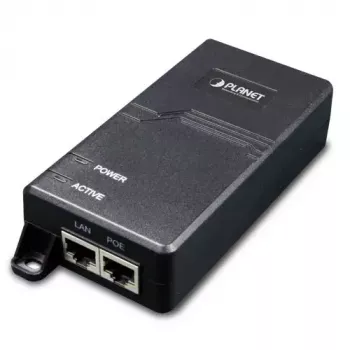 PLANET POE-172 Gigabit Ethernet PoE įpurškiklis, iki 60 W, juodas