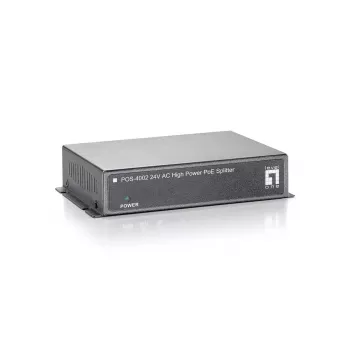 LevelOne POS-4002 Fast Ethernet didelės galios PoE skirstytuvas, 24 V kintamosios srovės išėjimas