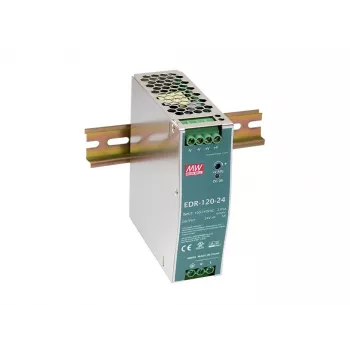 LevelOne 48V nuolatinės srovės pramoninis maitinimo šaltinis, 120W, DIN bėgelis, PoE paruoštas