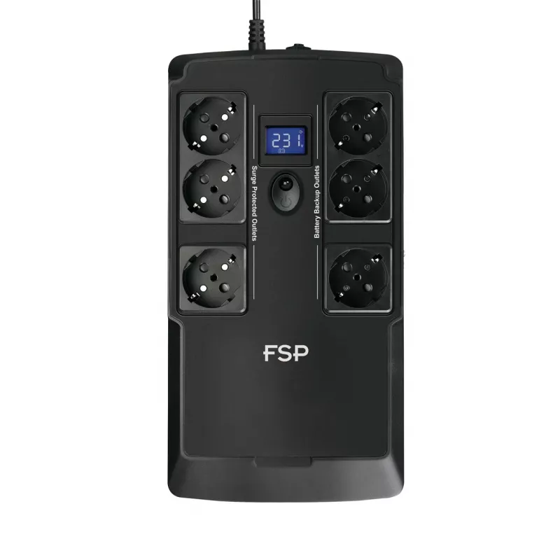 FSP NanoFit 600 nepertraukiamo maitinimo šaltinis (UPS) Atsarginis (Offline) 0.6 kVA 360 W 6 lizdai