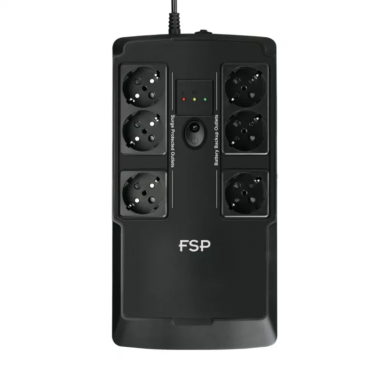 FSP NanoFit 600 nepertraukiamo maitinimo šaltinis (UPS) Atsarginis (Offline) 0.6 kVA 360 W 6 lizdai