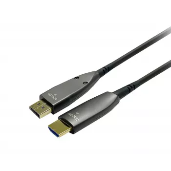 Vivolink PRODPHDMIOP50 aktyvus optinis vaizdo kabelio adapteris 20 m DisplayPort HDMI juodas