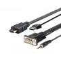 Kombinuotas kabelis HDMI USB VGA Audio Vivolink PROHDMIMVGA2
