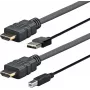 Vivolink PROHDMIUSBAB5AMP kombinuotas HDMI + USB kabelis 5 m, HDMI + USB-A / HDMI + USB-B, juodas