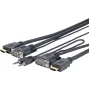 Vivolink PROVGAHDMIFLY3 vaizdo kabelio adapteris 3 m VGA (D-Sub) + 3,5 mm HDMI A tipo (standartinis) juodas