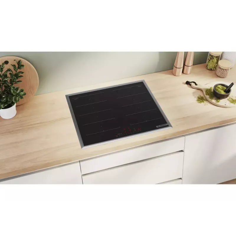 Bosch Serie 6 PXX645HC1E indukcinė kaitlentė juoda 60 cm įmontuojama 4 zonos