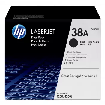 HP 38A 2 vnt. Originalus juodas LaserJet tonerio kasetės Q1338D