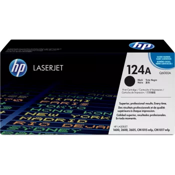 HP 124A juodas originalus lazerinio spausdintuvo kasetė (Q6000A)
