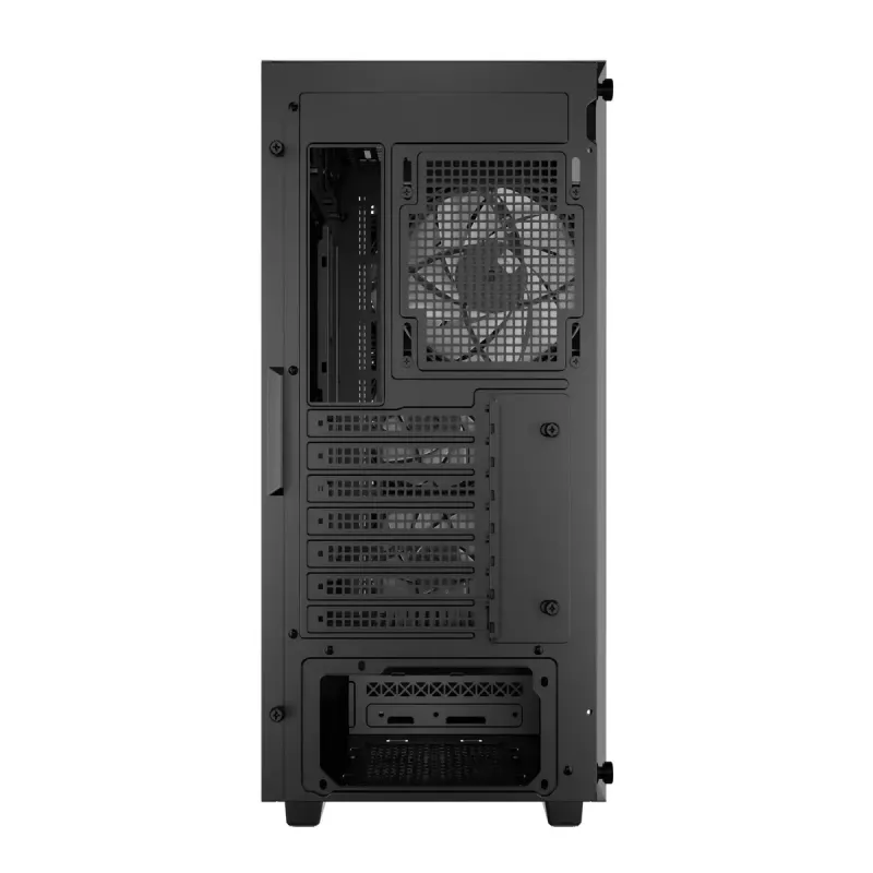 PC korpusas DeepCool CC560 V2 Midi Tower Juodas — ATX/microATX, grūdintas stiklas, RGB priekis, 360mm priekinis radiatorius, 370mm GPU