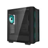 PC korpusas DeepCool CC560 V2 Midi Tower Juodas — ATX/microATX, grūdintas stiklas, RGB priekis, 360mm priekinis radiatorius, 370mm GPU