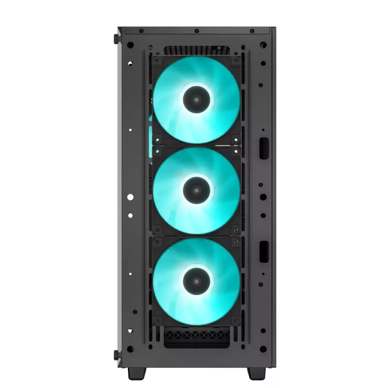 PC korpusas DeepCool CC560 V2 Midi Tower Juodas — ATX/microATX, grūdintas stiklas, RGB priekis, 360mm priekinis radiatorius, 370mm GPU