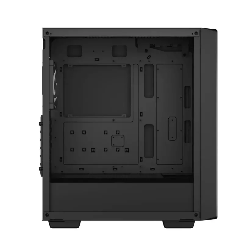 PC korpusas DeepCool CC560 V2 Midi Tower Juodas — ATX/microATX, grūdintas stiklas, RGB priekis, 360mm priekinis radiatorius, 370mm GPU