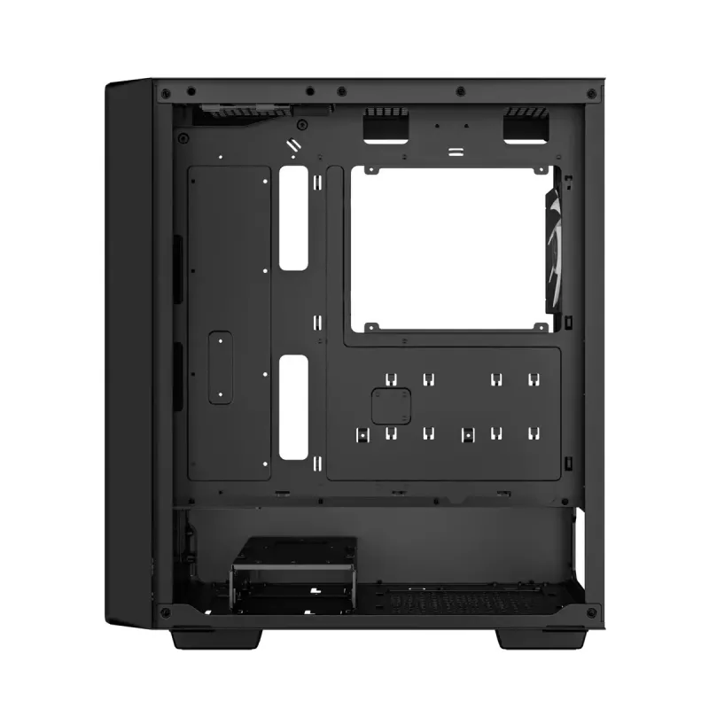 PC korpusas DeepCool CC560 V2 Midi Tower Juodas — ATX/microATX, grūdintas stiklas, RGB priekis, 360mm priekinis radiatorius, 370mm GPU