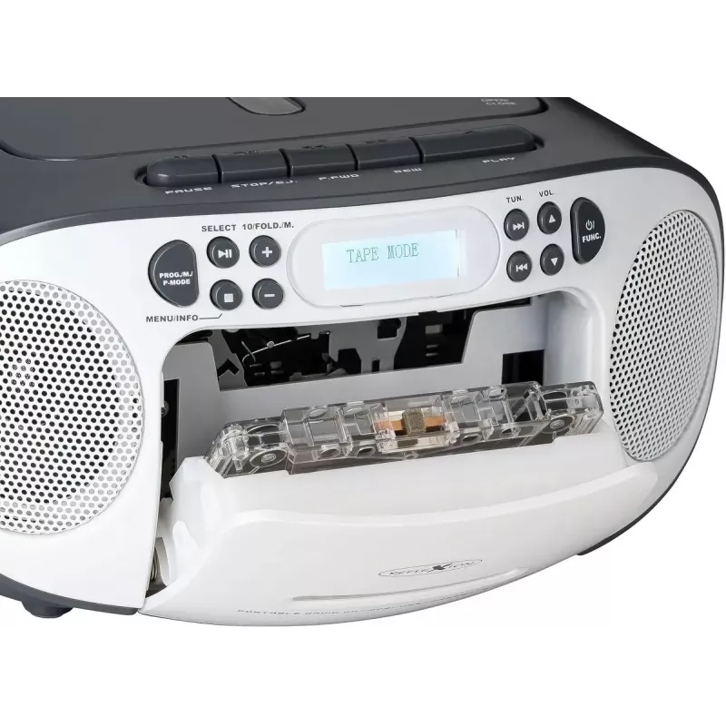 Nešiojamas muzikos centras Reflexion RCR2260DAB balta/pilka su DAB+/FM imtuvu ir CD grotuvu