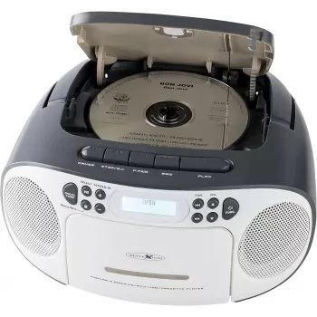 Nešiojamas muzikos centras Reflexion RCR2260DAB balta/pilka su DAB+/FM imtuvu ir CD grotuvu