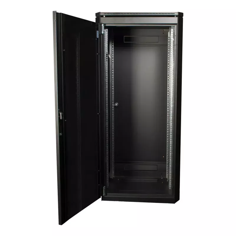 Stelažinis spintos korpusas LOGON RDL26U66BL 26U talpa 600 kg Juoda