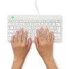 R-Go Tools ergonominė klaviatūra R-Go Compact Break, kompaktiška klaviatūra su pertraukų programine įranga, QWERTZ (DE), laidinė, balta