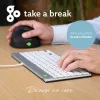 R-Go Tools ergonominė klaviatūra R-Go Compact Break, kompaktiška klaviatūra su pertraukų programine įranga, QWERTZ (DE), laidinė, balta