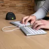 Ergonominė klaviatūra R-Go Split Break su pertraukų programine įranga, išskirta klaviatūra, QWERTZ (DE), Bluetooth, balta