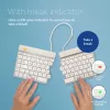 Ergonominė klaviatūra R-Go Split Break su pertraukų programine įranga, išskirta klaviatūra, QWERTZ (DE), Bluetooth, balta