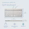 Ergonominė klaviatūra R-Go Split Break su pertraukų programine įranga, išskirta klaviatūra, QWERTZ (DE), Bluetooth, balta