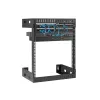 StarTech.com RK12WALLO 12U 19 colių sieninis tinklo stovas - 12 colių gylio atviras rėmas, 2 stulpai, 90 kg talpa, juodas