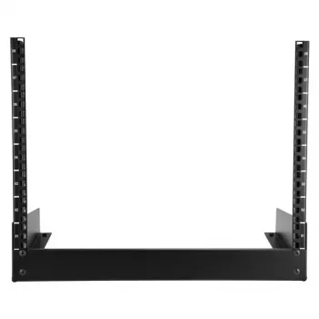 StarTech.com 2 stulpų 8U darbastalio serverio stovas, mažas atviras rėmas 19 colių kompiuterių stovas, kompaktiškas tinklo stovas AV / studijos / duomenų / IT įrangai - laisvai pastatomas dviejų stulpų namų / biuro stovas