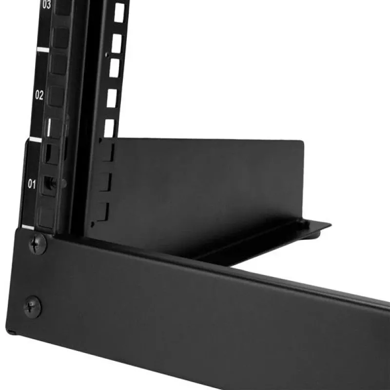 StarTech.com 2 stulpų 8U darbastalio serverio stovas, mažas atviras rėmas 19 colių kompiuterių stovas, kompaktiškas tinklo stovas AV / studijos / duomenų / IT įrangai - laisvai pastatomas dviejų stulpų namų / biuro stovas