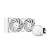Vandens aušintuvas DeepCool LE520 WH — 120 mm ventiliatorius, 220 W TDP, baltas, palaiko LGA 1150/1151/1155/1200/1700 ir AM4/AM5