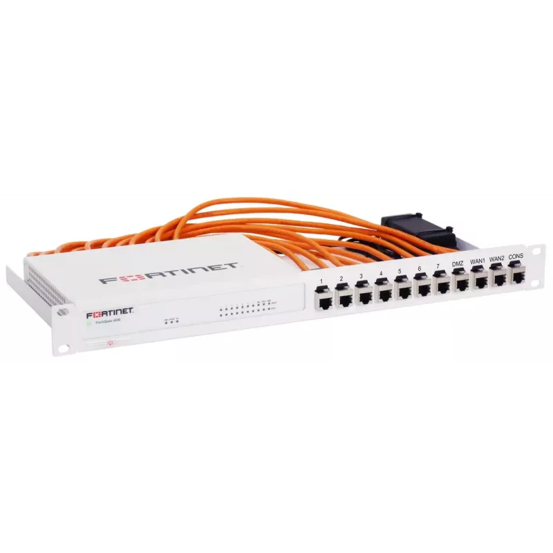 Rackmount.IT Rackmontavimo komplektas FortiGate 60E / 61E, ekranuotas, pramoninis