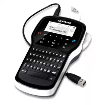 Etikečių spausdintuvas Dymo LabelManager 280 – terminis perdavimas, D1 juosta 6/9/12 mm, įkraunamas, LCD, QWERTY