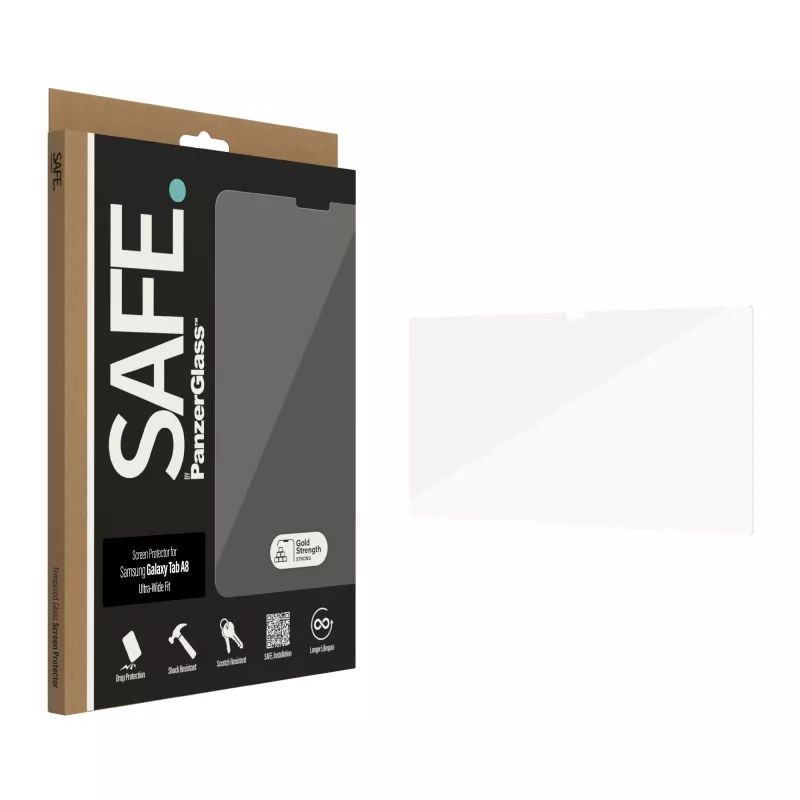 Apsauginis stiklas PanzerGlass SAFE. Samsung Galaxy Tab A8 Ultra-Wide Fit grūdintas stiklas