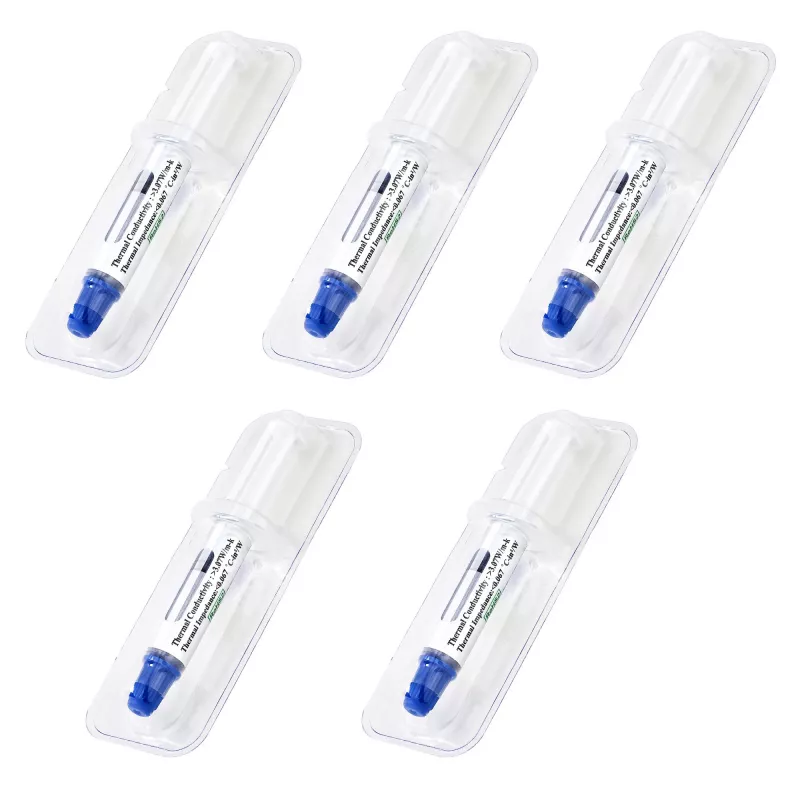 StarTech.com šiluminė pasta, 5 vnt. daugkartinio naudojimo švirkštai (1,5 g/vnt.), metalo oksido junginys, CPU šilumos šalintuvo termopasta