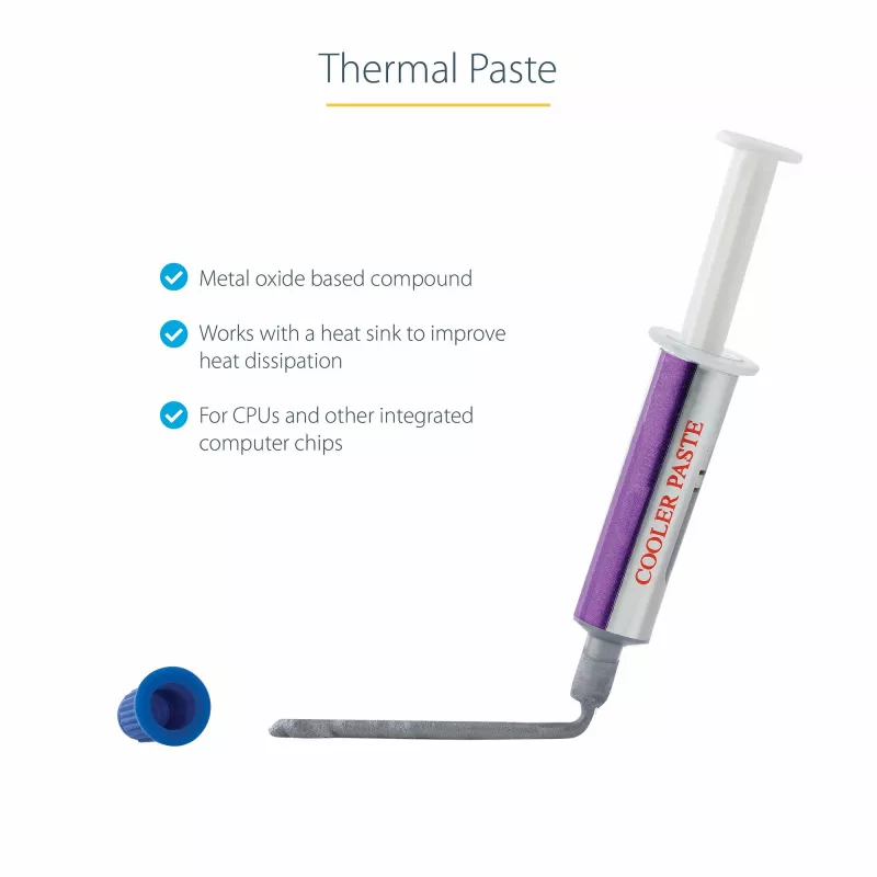 StarTech.com SILVGREASE1 termopasta, 1,5 g švirkštas, metalo oksidų junginys