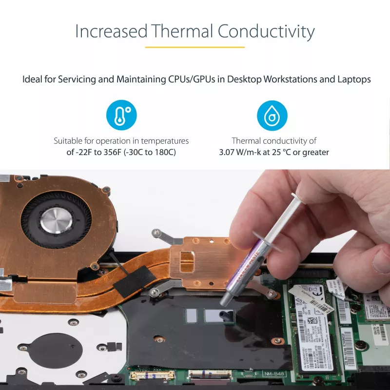 StarTech.com SILVGREASE1 termopasta, 1,5 g švirkštas, metalo oksidų junginys