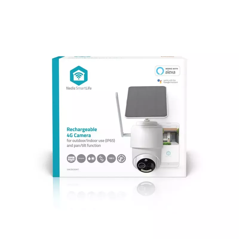IP stebėjimo kamera Nedis SIMCBO50WT, Full HD, PTZ, 4G LTE, su saulės baterija
