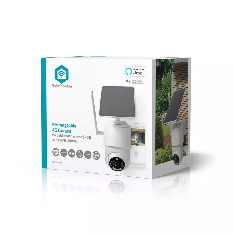 IP stebėjimo kamera Nedis SIMCBO50WT, Full HD, PTZ, 4G LTE, su saulės baterija