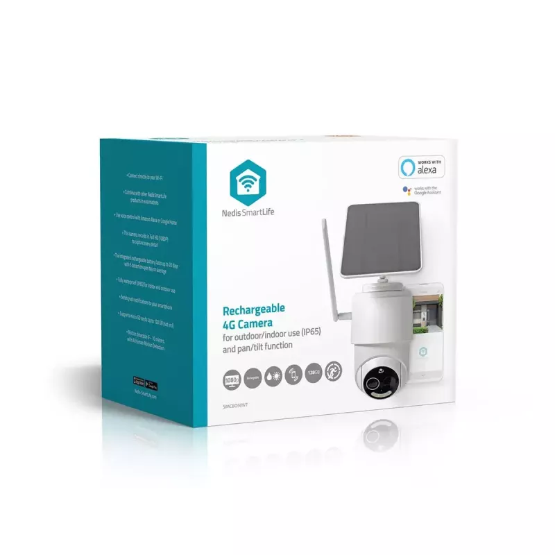IP stebėjimo kamera Nedis SIMCBO50WT, Full HD, PTZ, 4G LTE, su saulės baterija