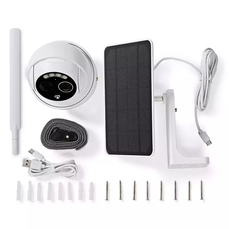 IP stebėjimo kamera Nedis SIMCBO50WT, Full HD, PTZ, 4G LTE, su saulės baterija