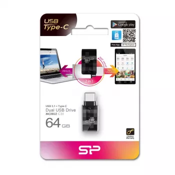 USB atmintukas Silicon Power 64 GB USB Type-A USB Type-C Mobile C31