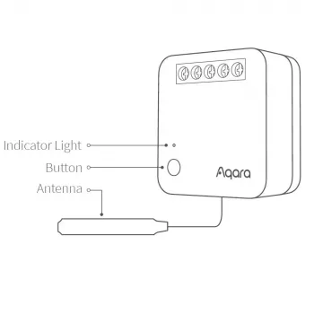 AQARA Smart Home vieno jungiklio modulis T1, su nuliniu laidu (SSM-U01)