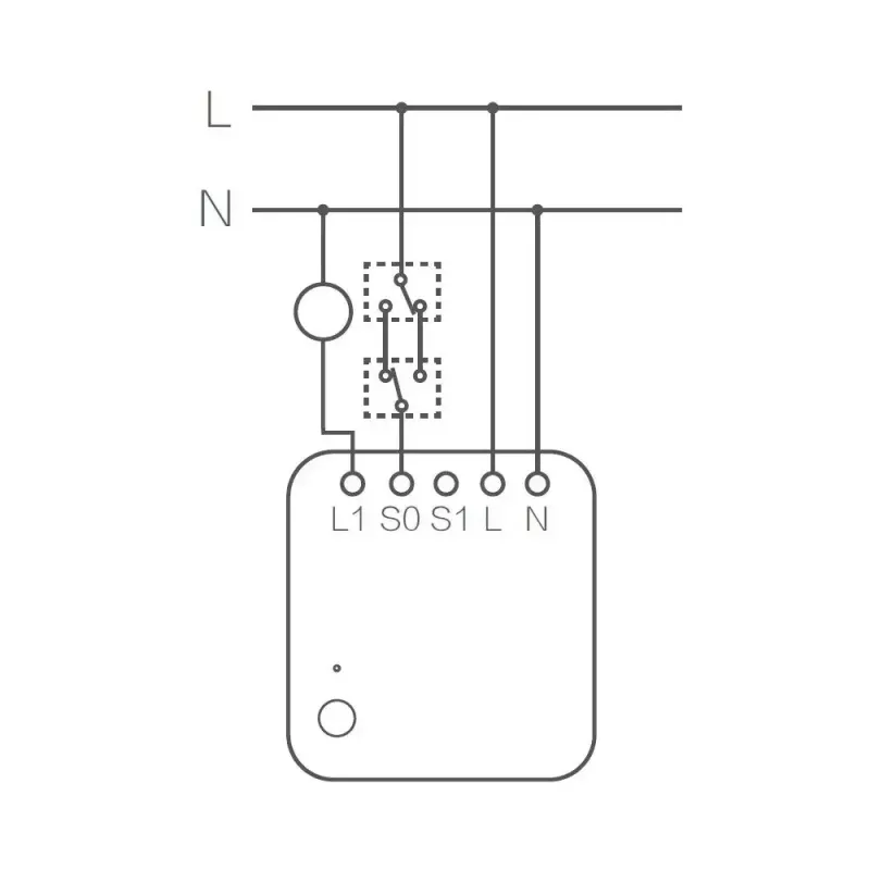 AQARA Smart Home vieno jungiklio modulis T1, su nuliniu laidu (SSM-U01)