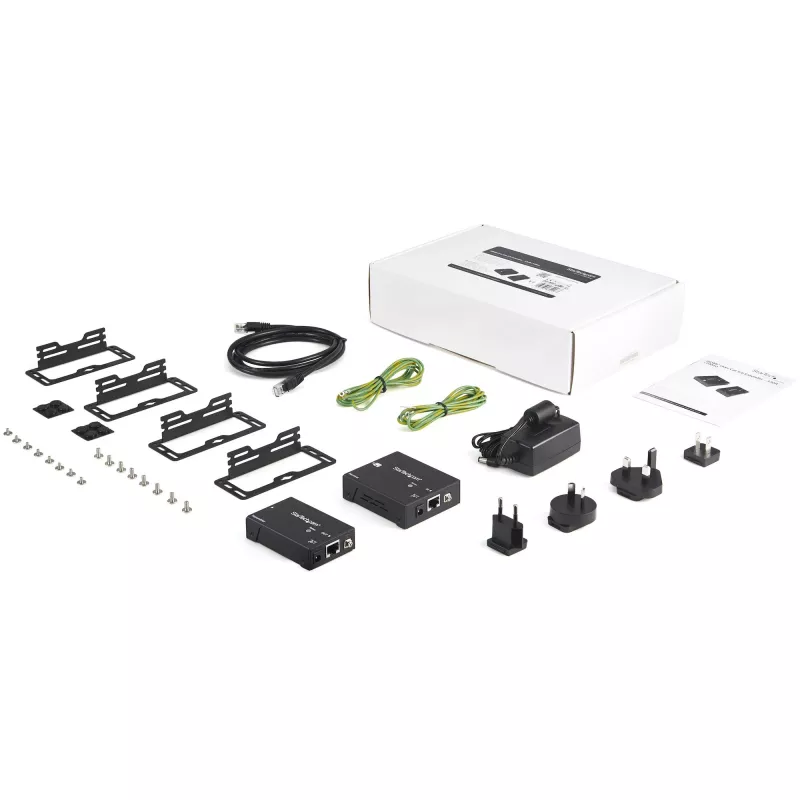 HDMI per CAT5e HDBaseT prailgintuvas - 4K - TAA, 4096 x 2160 pikselių, AV siųstuvas ir imtuvas, 100 m, juodas