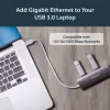 StarTech.com 3 prievadų nešiojamas USB 3.0 šakotuvas su Gigabit Ethernet – įmontuotu kabeliu