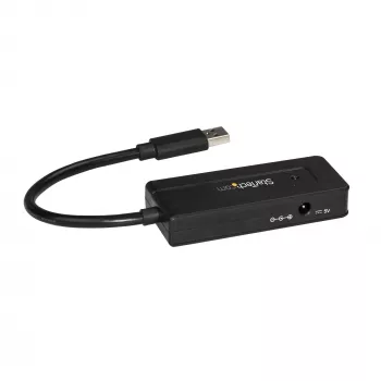 StarTech.com 4 prievadų USB 3.0 šakotuvas (SuperSpeed 5Gbps) su greituoju įkrovimu – nešiojamas USB 3.2 Gen1 Type-A nešiojamojo / stalinio kompiuterio šakotuvas – USB magistralės maitinimas arba išorinis maitinimas dideliam našumui – mini / kompaktiškas