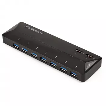 StarTech.com 7 prievadų USB 3.0 šakotuvas su 2 x 2,4A įkrovimo prievadais