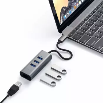 Nešiojamojo kompiuterio stotelė Satechi ST-TC2N1USB31AM
